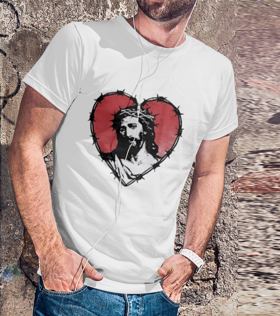 Jesus Crown Of Thorns Heart T-Shirt