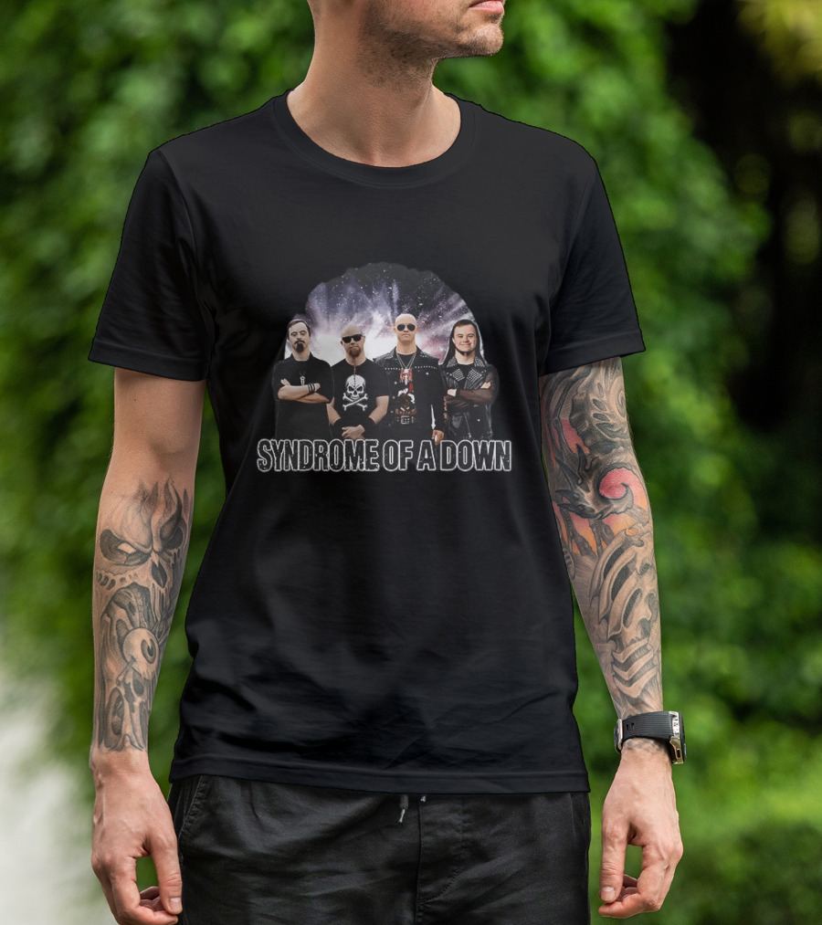SYNDROME OF A DOWN Meme Band Parody Cosmic T-Shirt