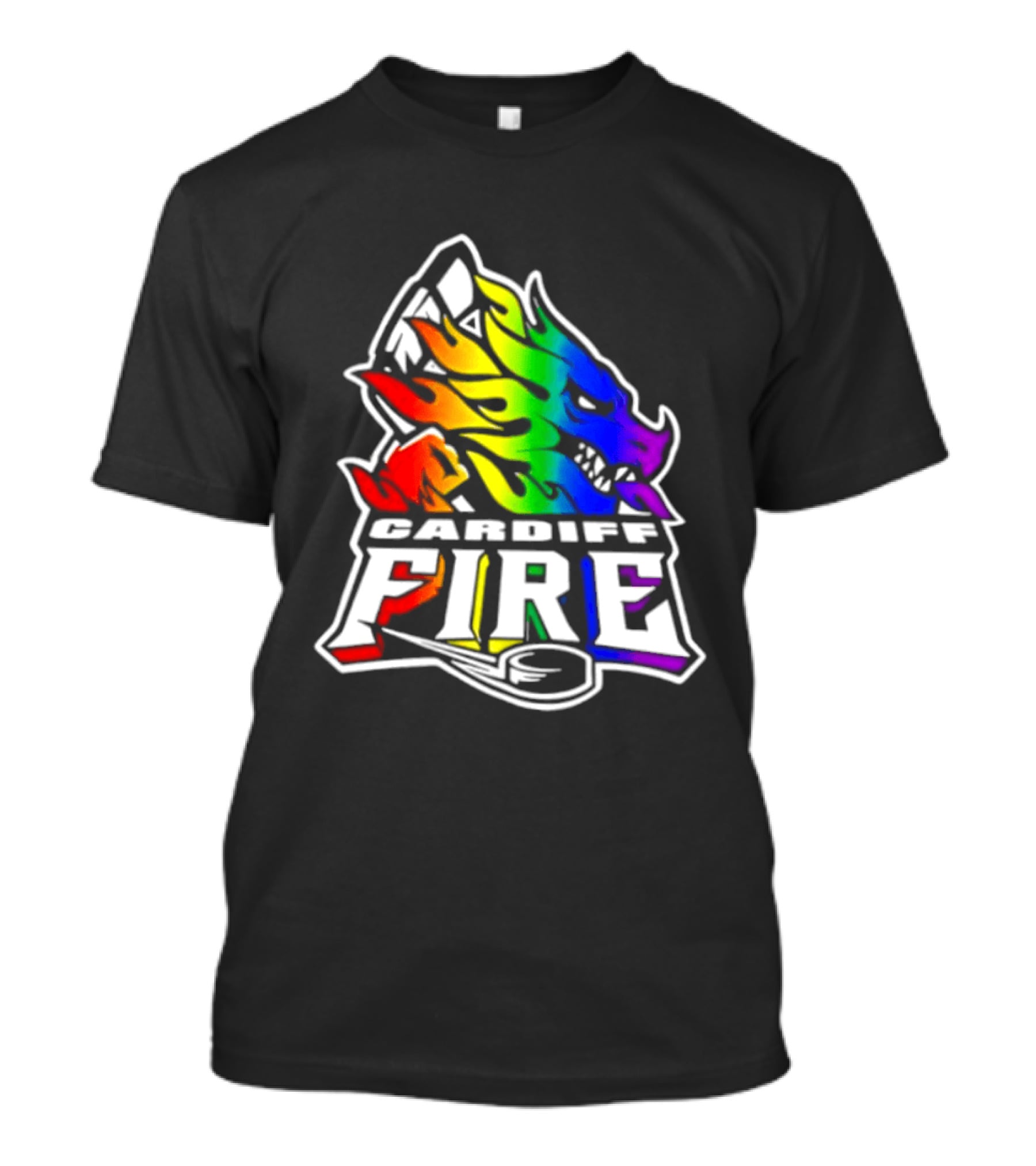 Cardiff Fire Pride Rainbow Hockey T-Shirt