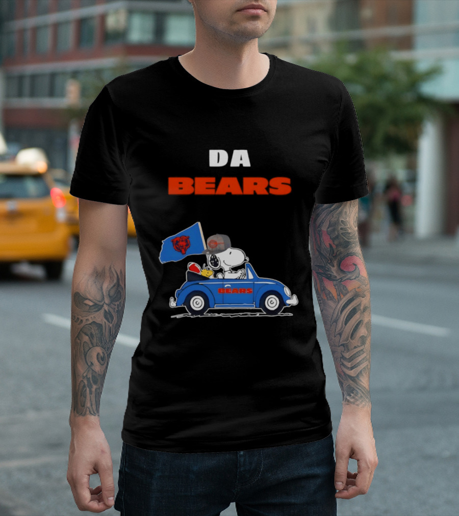 Chicago Bears Snoopy Woodstock Car Da Bears T-Shirt