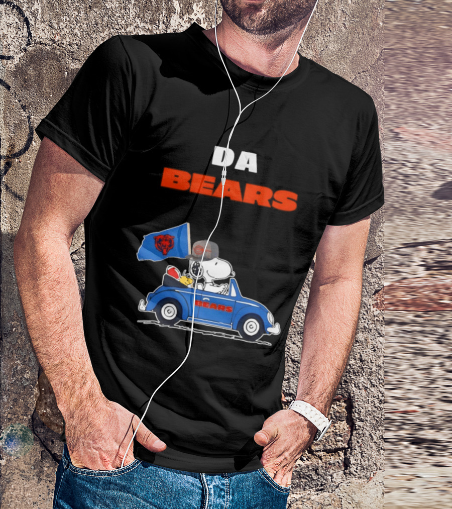 Chicago Bears Snoopy Woodstock Car Da Bears T-Shirt