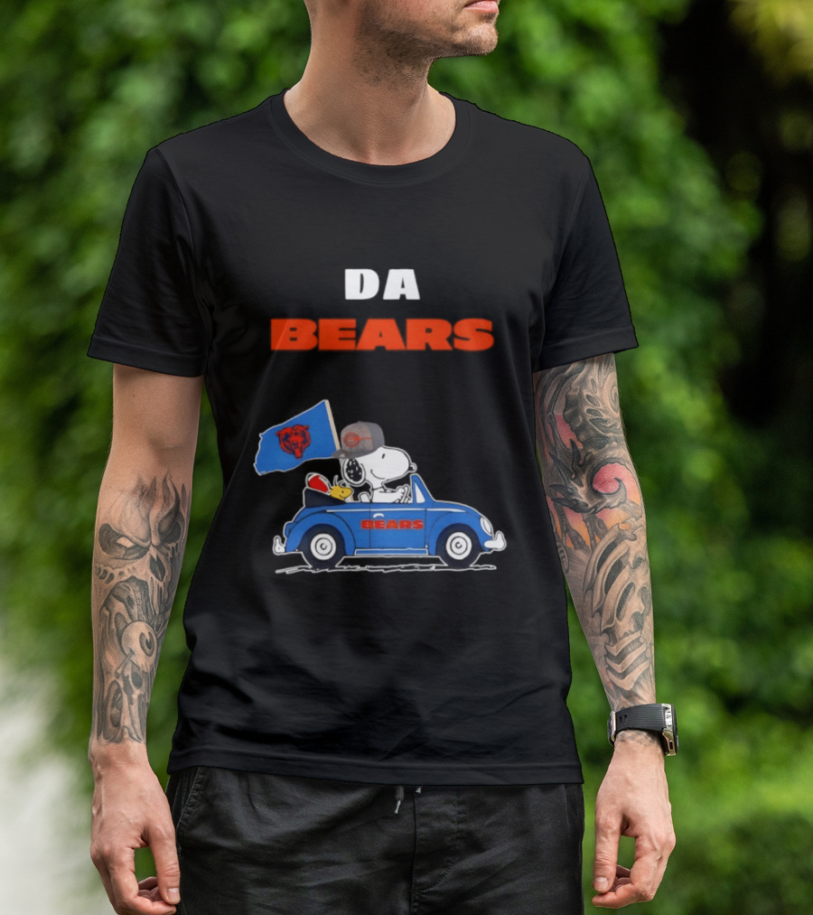 Chicago Bears Snoopy Woodstock Car Da Bears T-Shirt