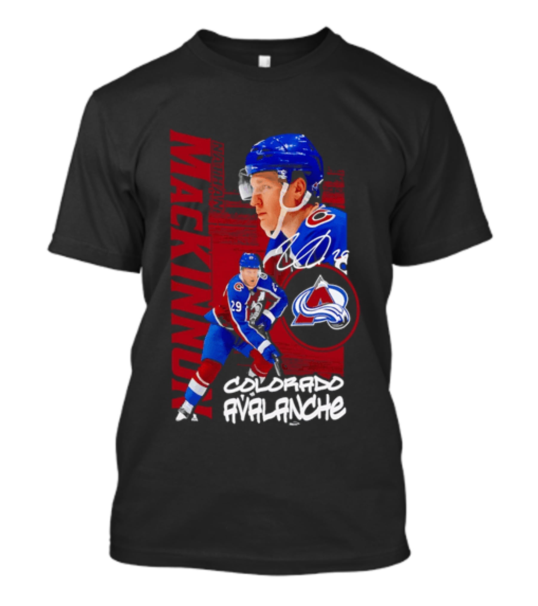 Colorado Avalanche Nathan MacKinnon Playmaker Number 29 NHL Hockey Fan Gear T-Shirt