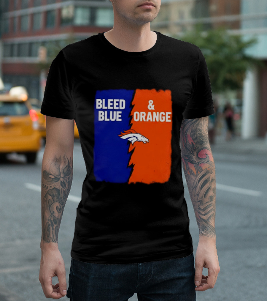 Bleed Blue And Orange Denver Broncos T-Shirt