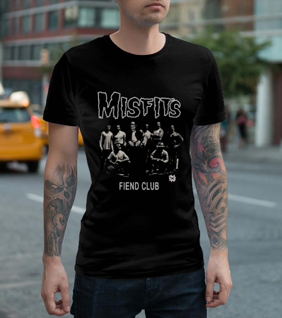 Misfits Fiend Club Band Skull T-Shirt