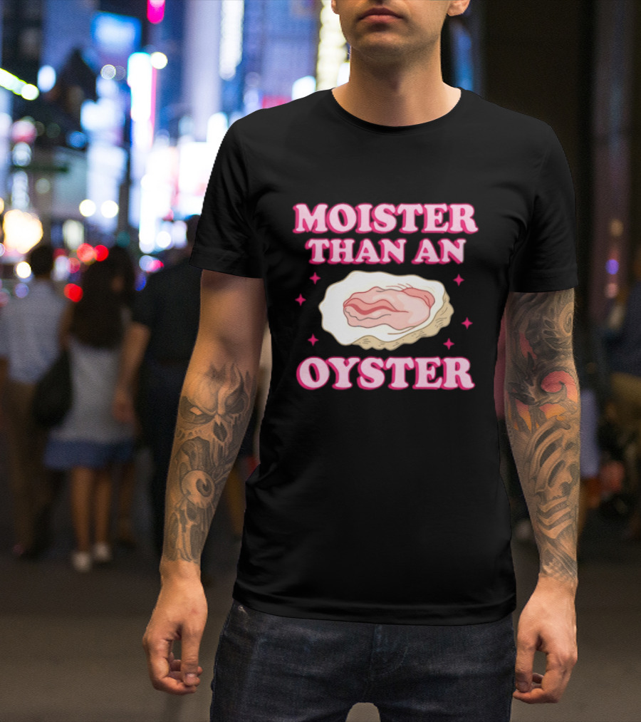 Moister Than An Oyster Pink Shell Diamond T-Shirt