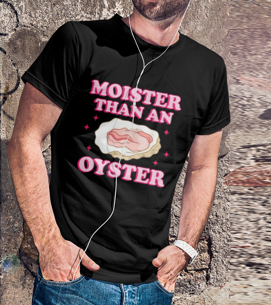 Moister Than An Oyster Pink Shell Diamond T-Shirt