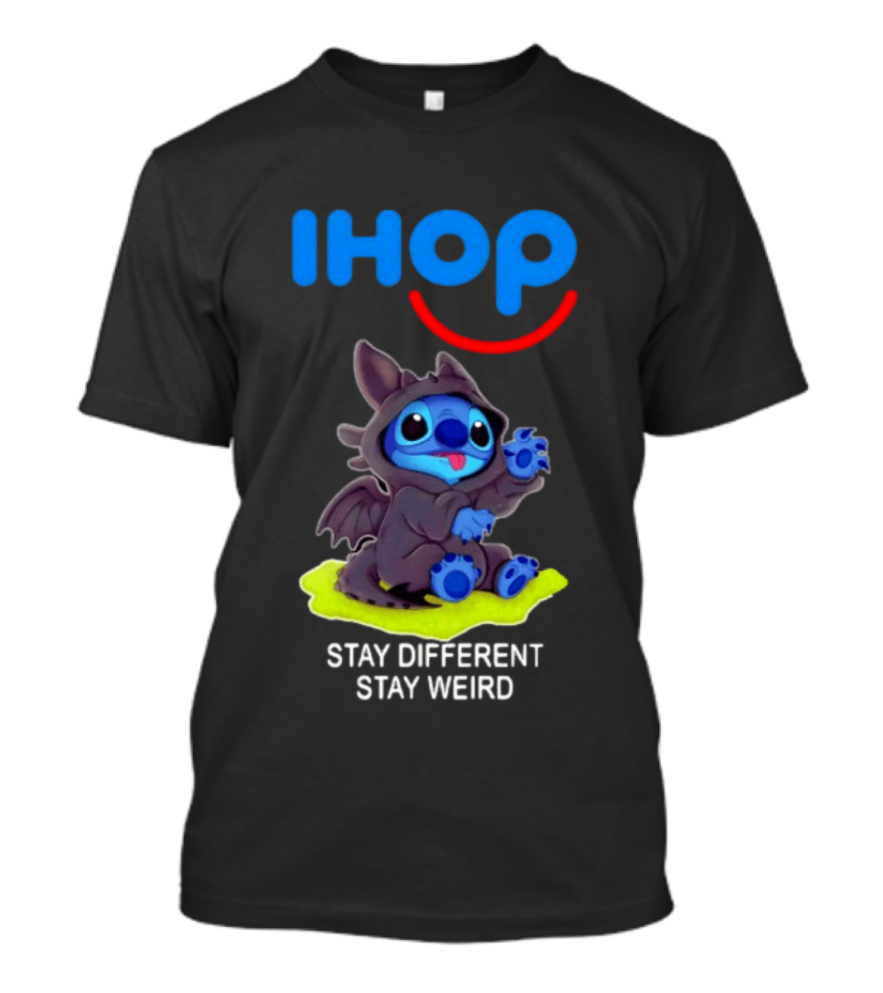 IHOP Stitch Toothless Stay Different Stay Weird T-Shirt