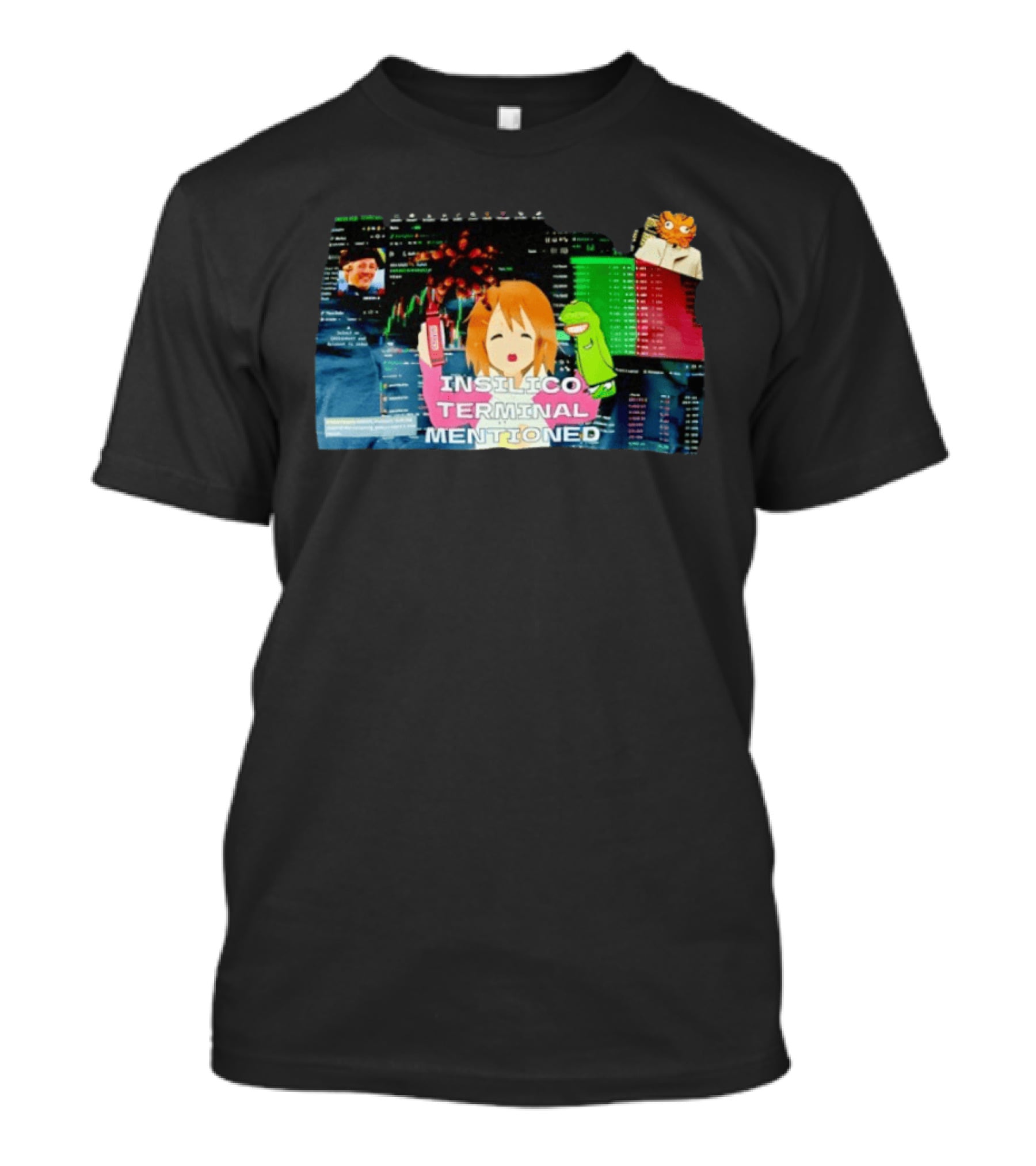 Insilico Terminal Mentioned Anime Character Stock Market T-Shirt