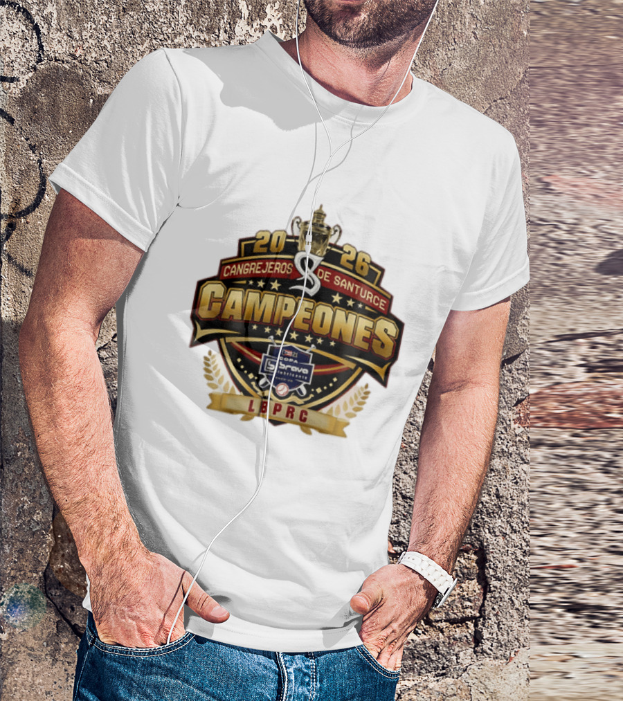 Cangrejeros De Santurce 2026 Campeones Celebrate LBPRC Trophy Baseball T-Shirt