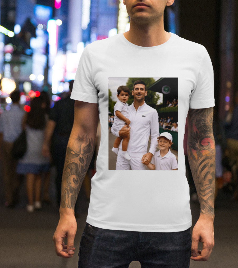 Djokovic Alcaraz And Jannik Kid Australian Open T-Shirt