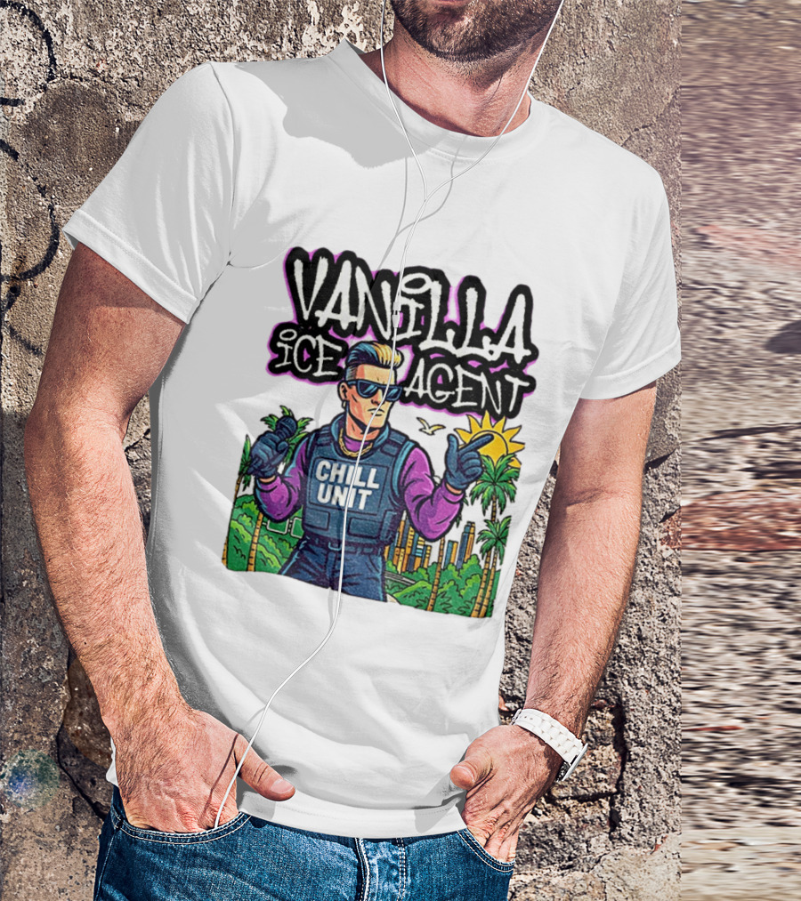Vanilla Ice Agent Chill Unit Retro Pop Culture Meme T-Shirt