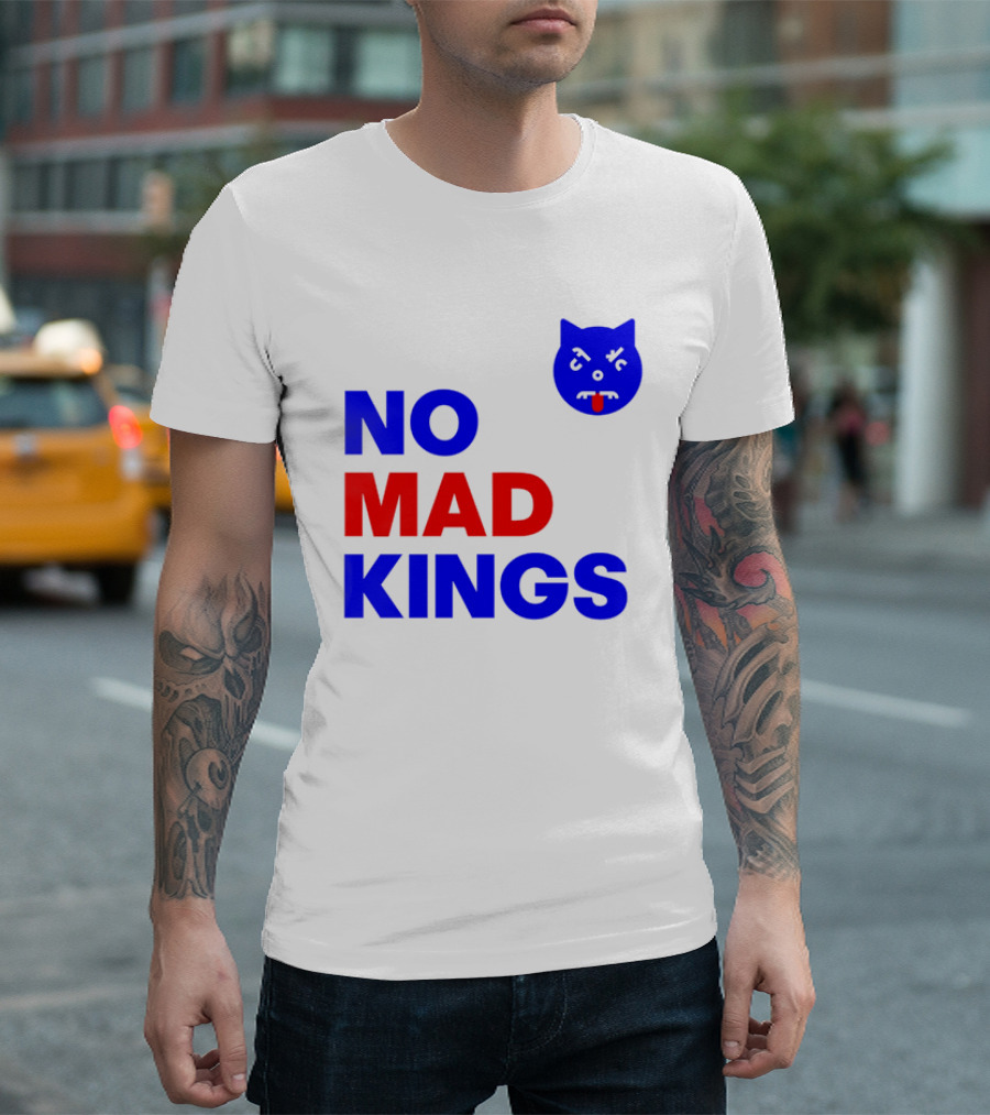 Nomad Kings Blue Red Cat Face T-Shirt