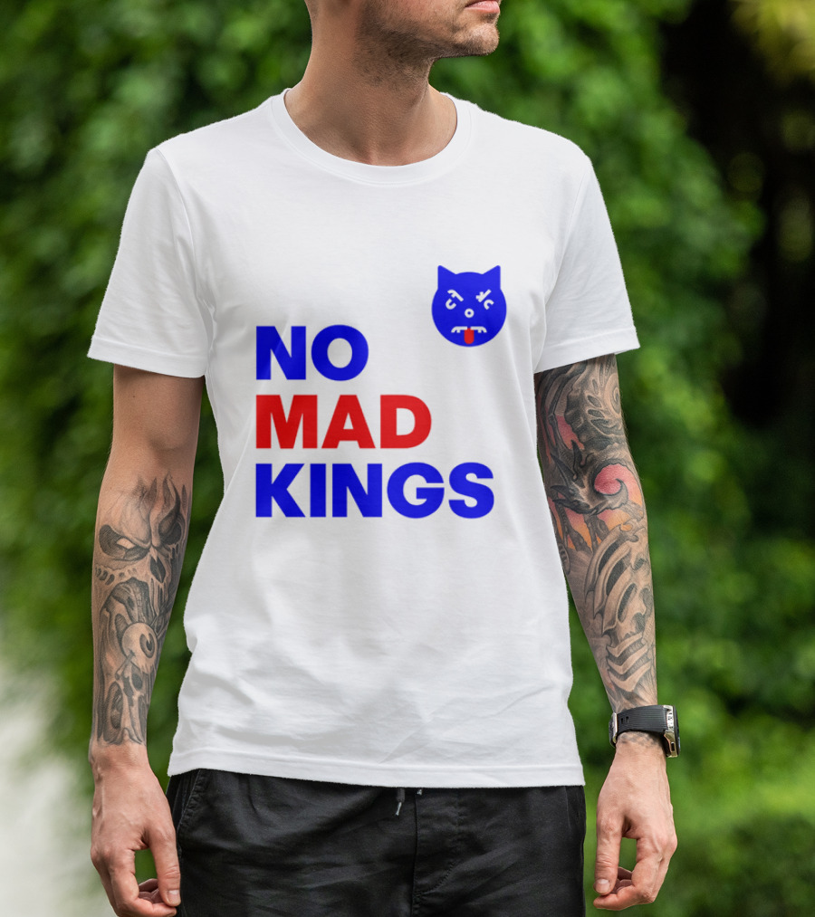 Nomad Kings Blue Red Cat Face T-Shirt
