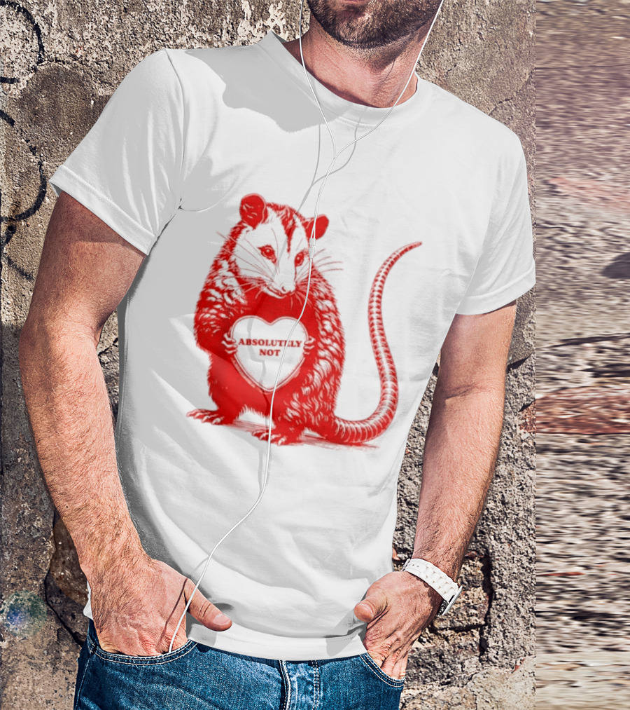 Absolutely Not Valentine Opossum Heart T-Shirt