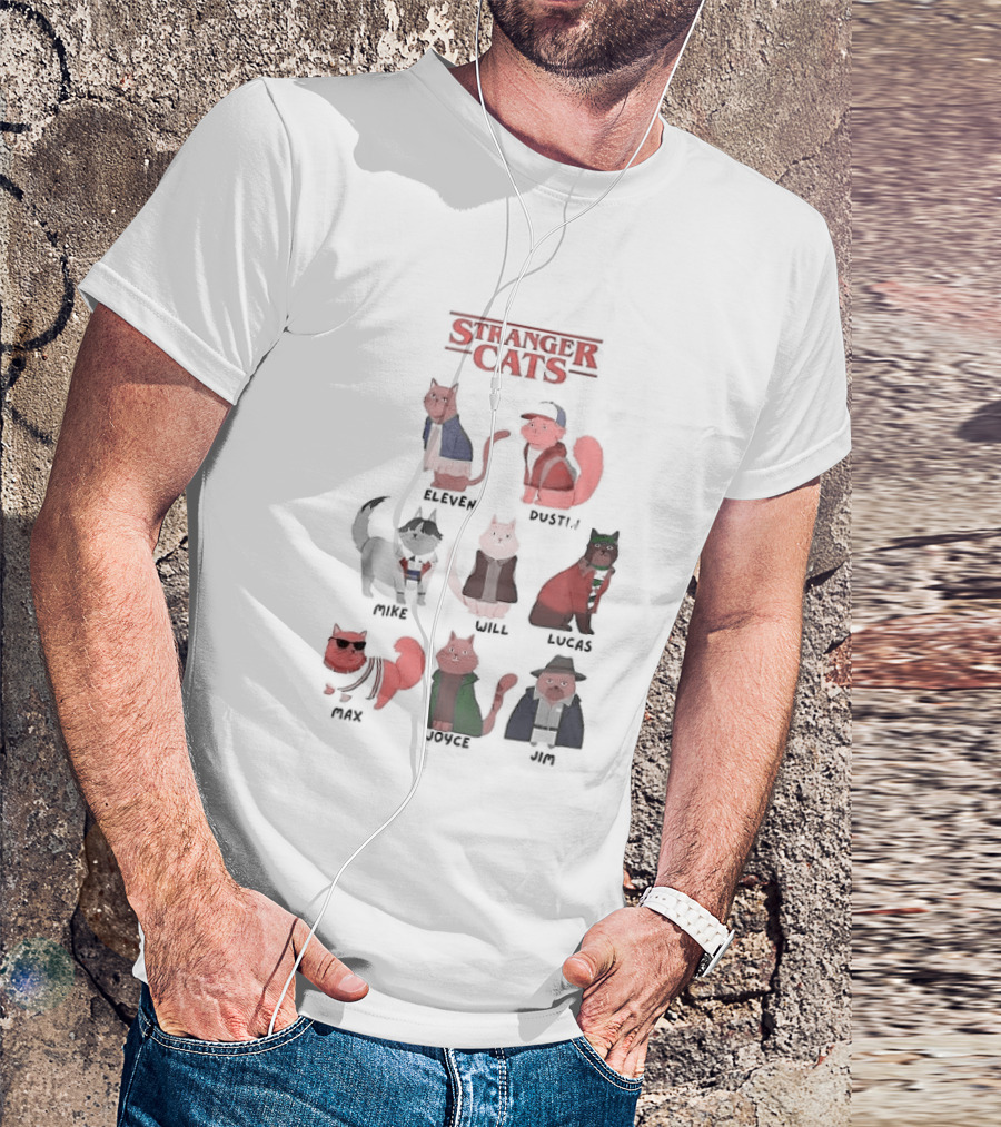 Stranger Cats Eleven Dustin Mike Will Max Hopper 2023 T-Shirt