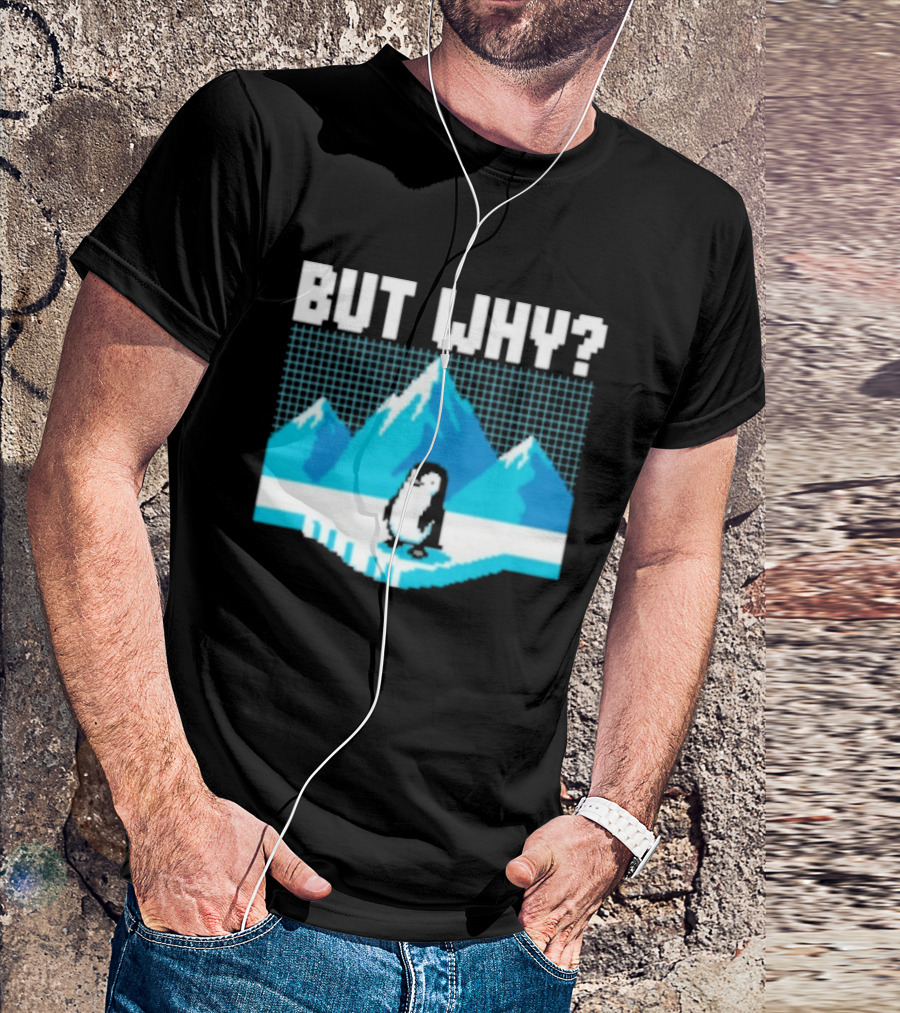 But Why Penguin Arctic Mountains Iceberg T-Shirt