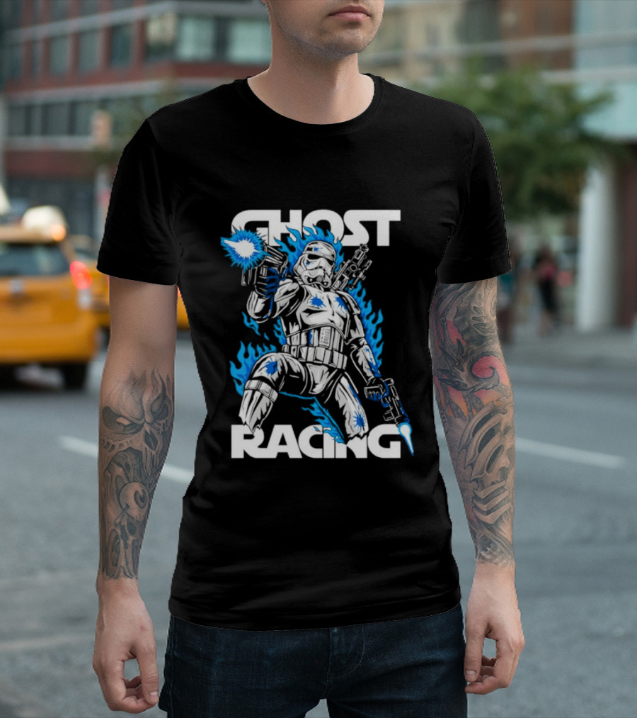 Ghost Racing Lone Trooper Stormtrooper Galactic Combat Blaze T-Shirt