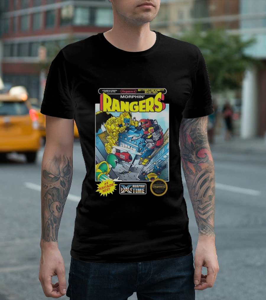 Morphin Rangers Megazord Vs Goldar Arcade Hit T-Shirt