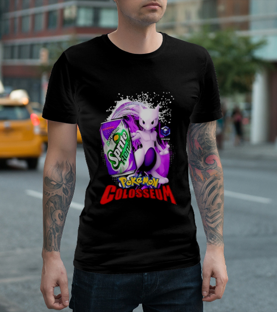 Mewtwo Sprite Remix Pokémon Colosseum Collaboration Vintage Aesthetic T-Shirt