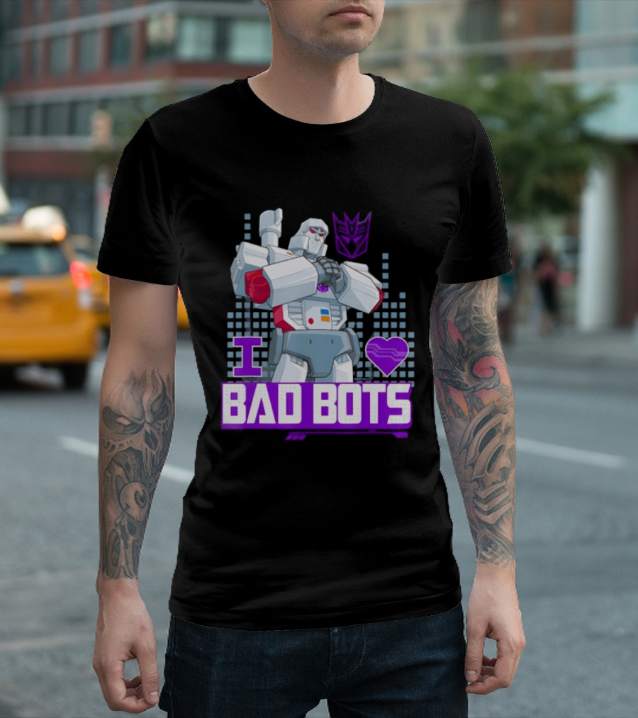 Transformers Valentine's Day Megatron I Love Bad Bots Decepticon T-Shirt