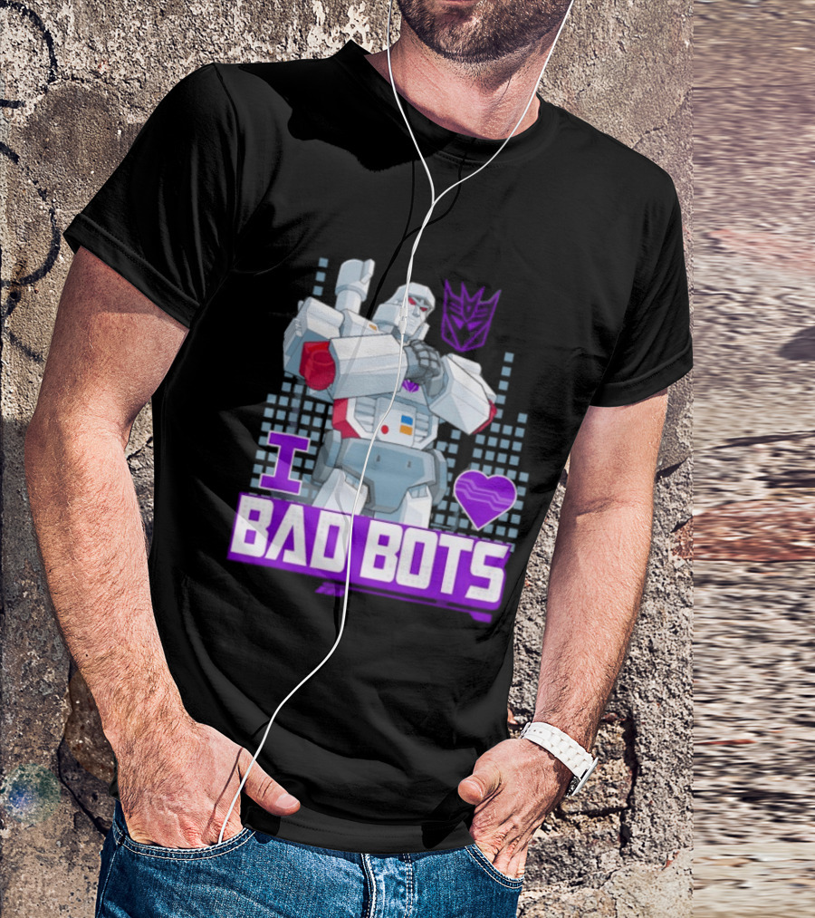 Transformers Valentine's Day Megatron I Love Bad Bots Decepticon T-Shirt