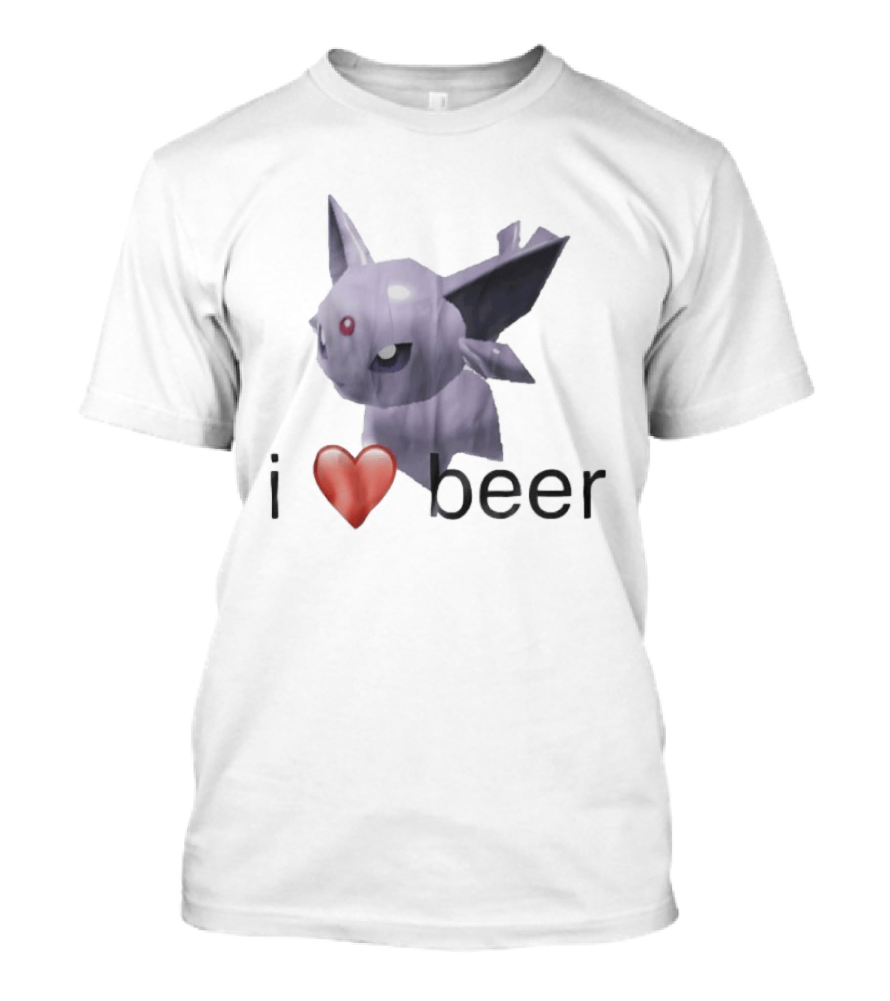 Pokémon Espeon I Heart Beer Meme T-Shirt