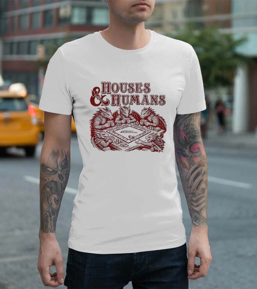 Houses And Humans Dungeons And Dragons Monopoly T-Shirt