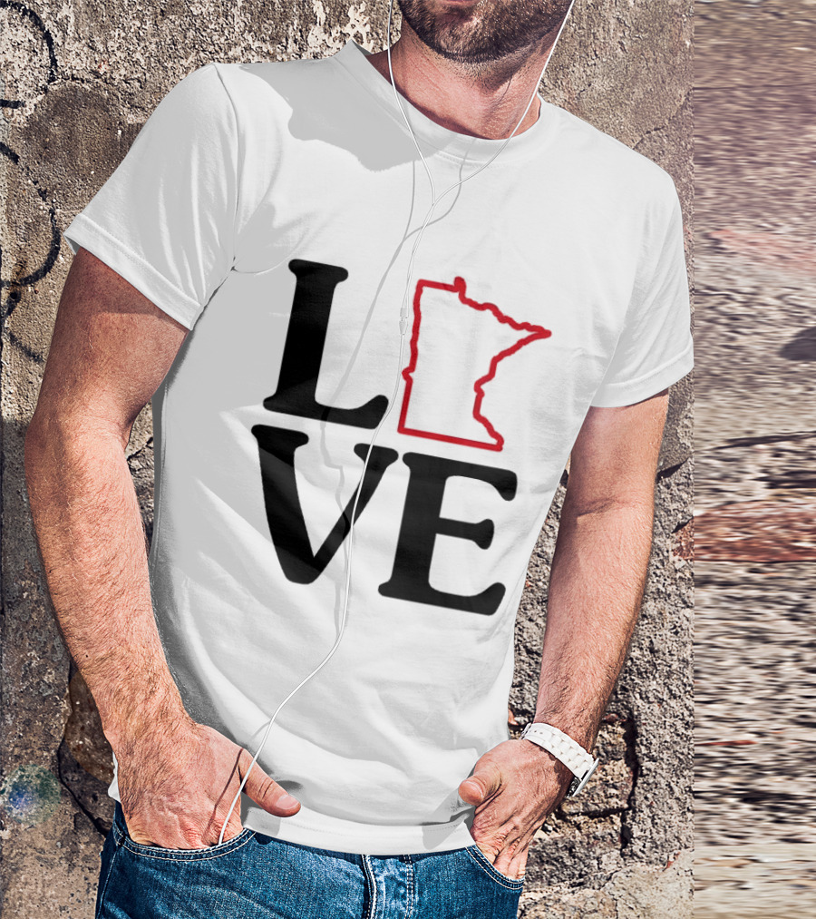Love Minnesota State Map T-Shirt