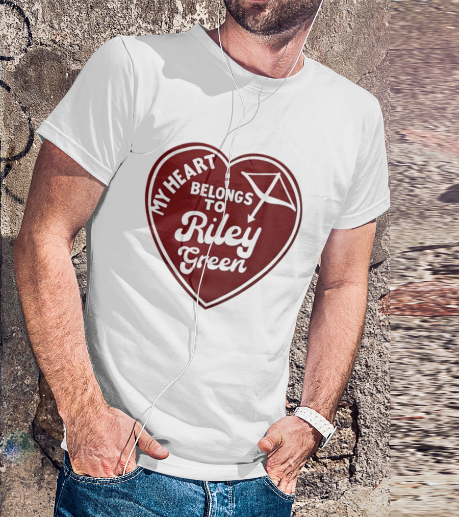 My Heart Belongs To Riley Green Kite Heart T-Shirt