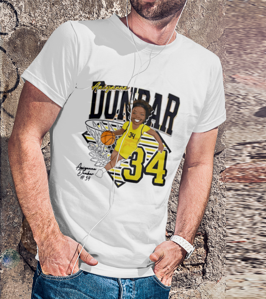 Aaiyanna Dunbar Basketball 34 Michigan Wolverines T-Shirt