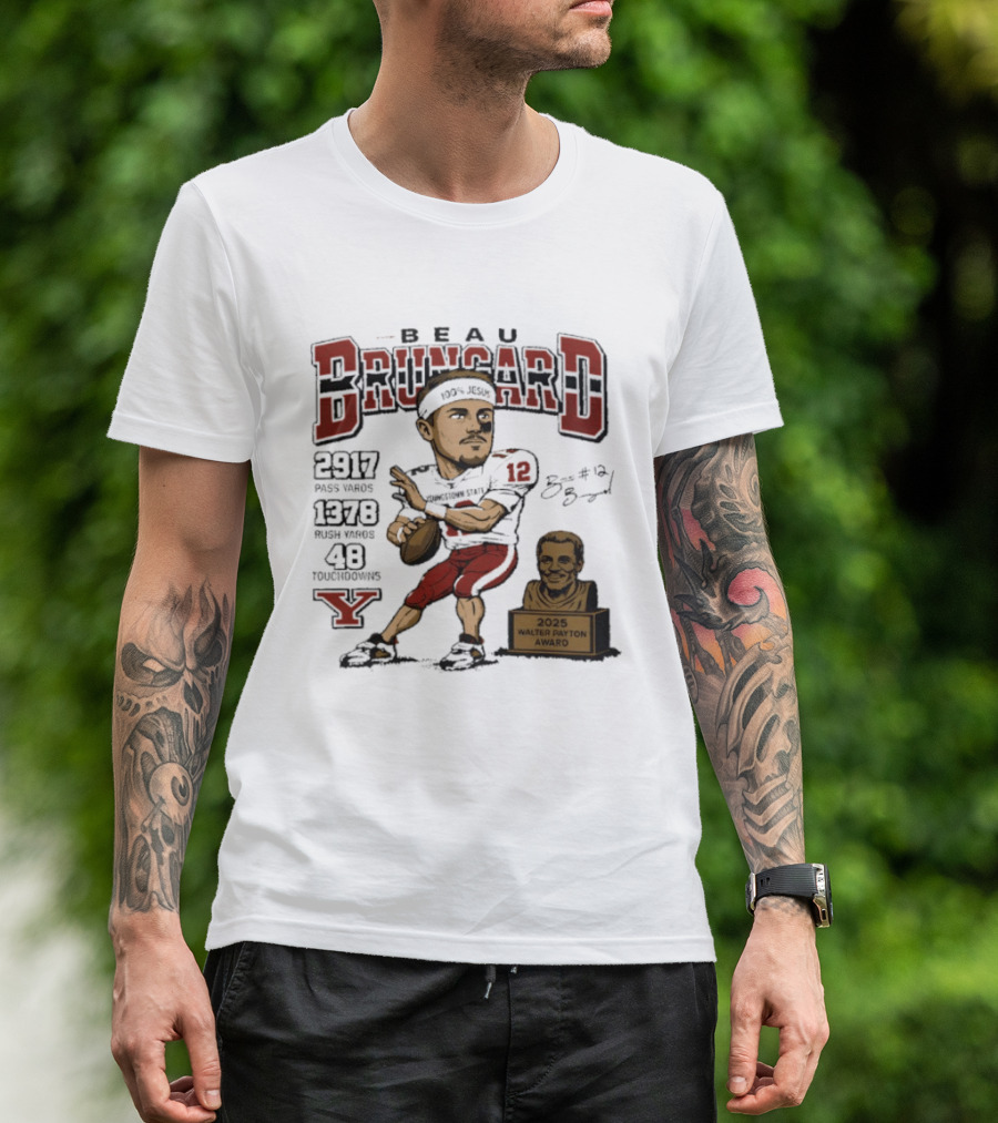 Beau Brungard 2025 Walter Payton Award Winner 2917 Yards 1378 Rushing 48 Touchdowns T-Shirt