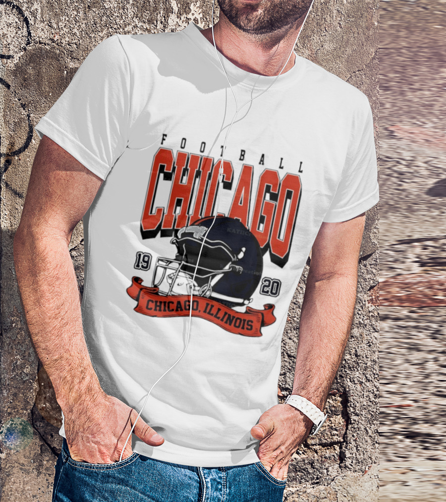Chicago Football Helmet 1920 Illinois Sports Team T-Shirt