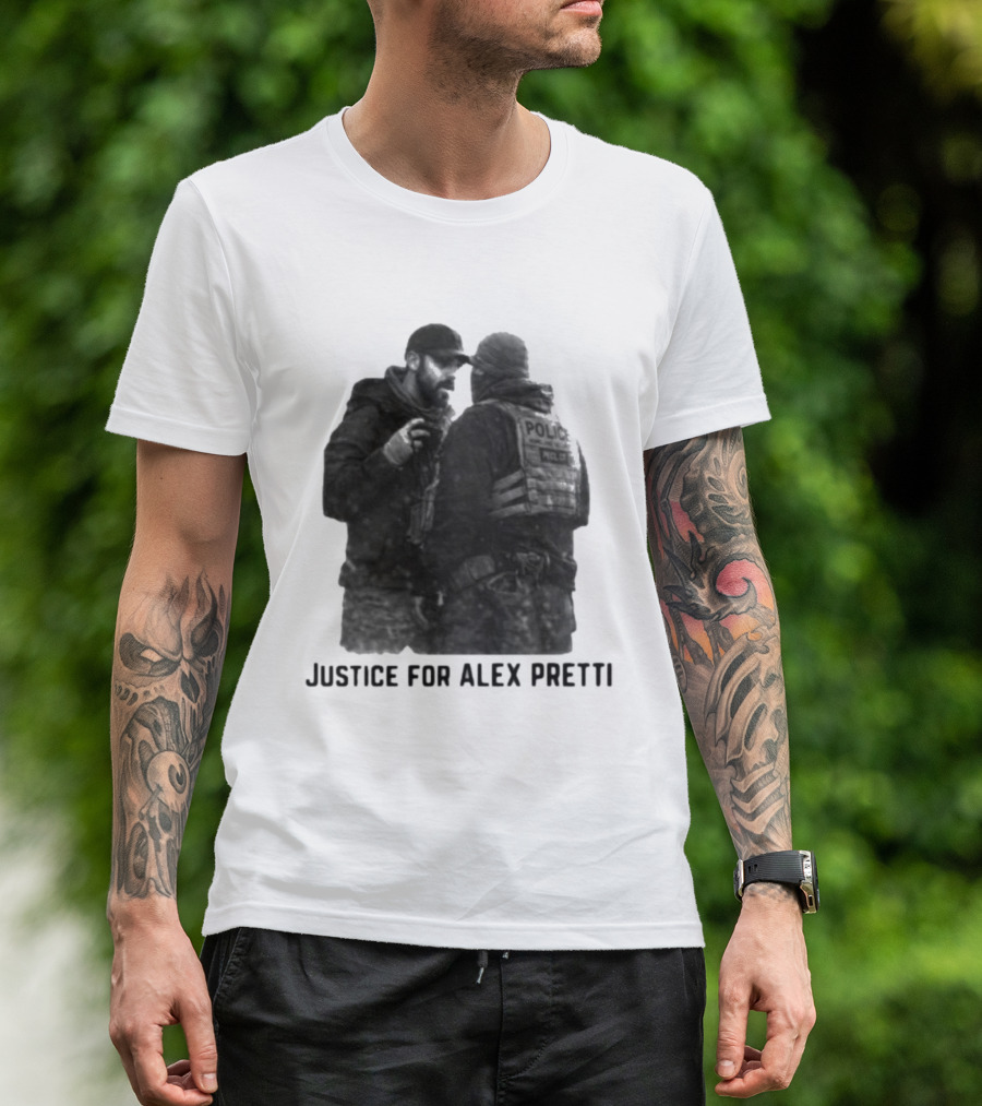 Justice For Alex Pretti Police Encounter T-Shirt