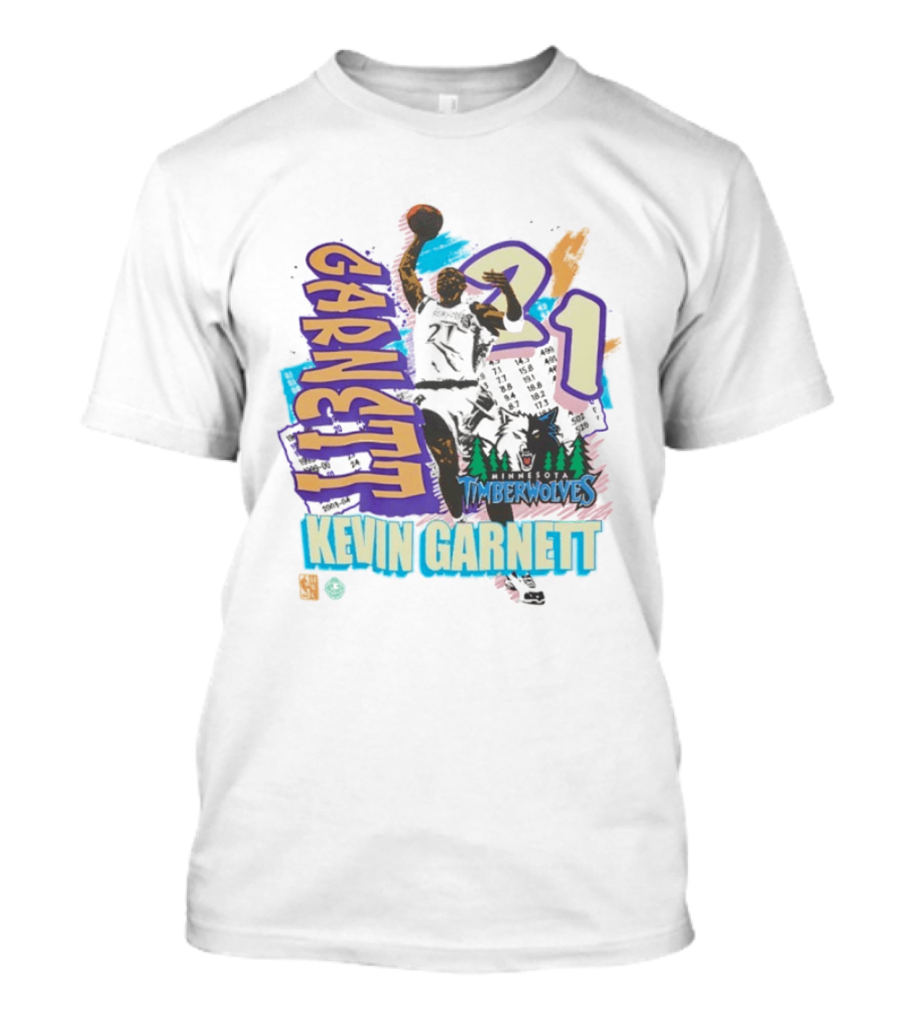 Kevin Garnett Timberwolves Basketball 21 T-Shirt