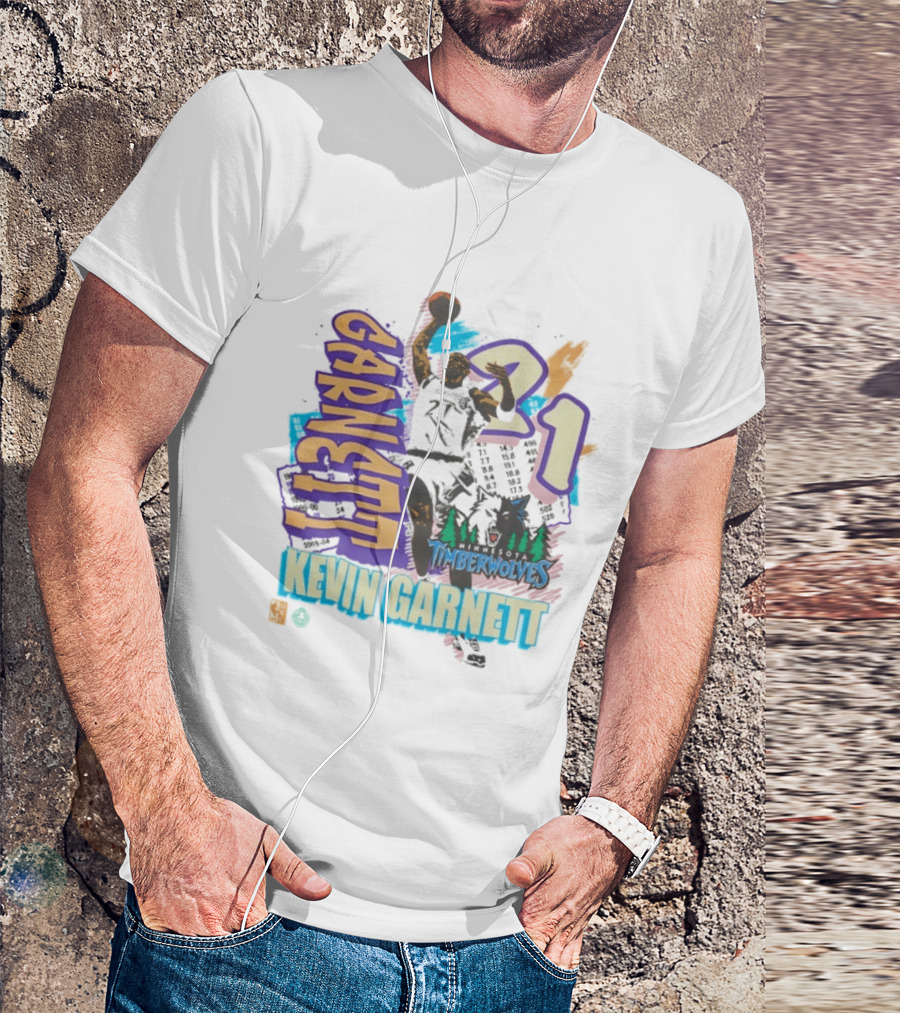 Kevin Garnett Timberwolves Basketball 21 T-Shirt