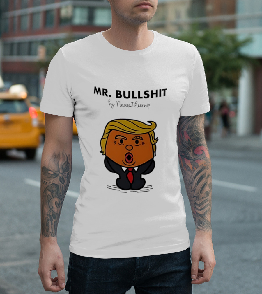 Mr Bullshit By NewsThump Cartoon T-Shirt