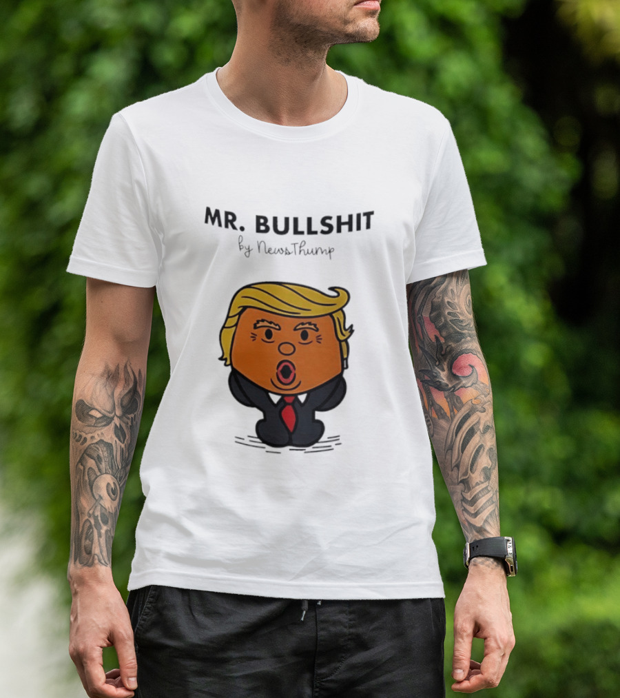 Mr Bullshit By NewsThump Cartoon T-Shirt