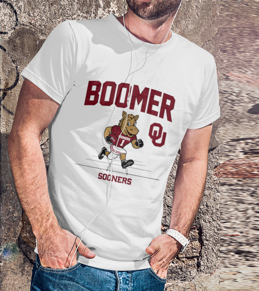 Boomer Oklahoma Sooners Football OU Gridiron T-Shirt