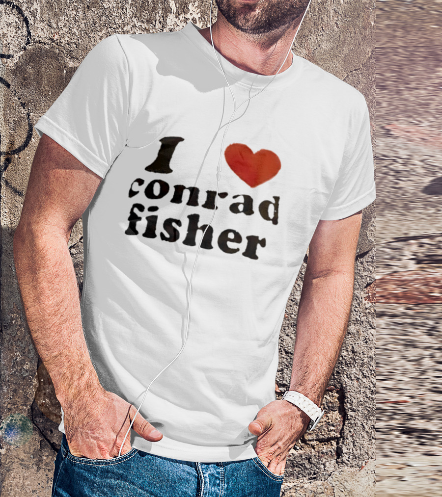 I Love Conrad Fisher Red Heart Trending Search T-Shirt