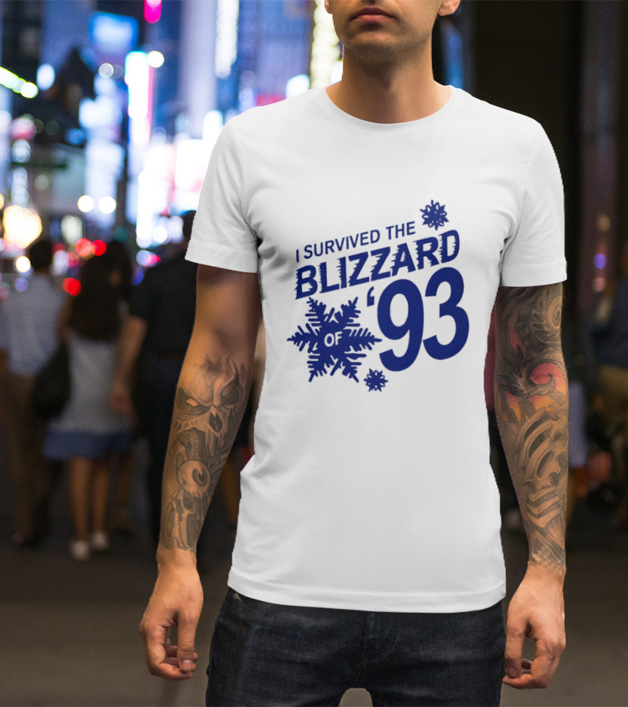 I Survived The Blizzard '93 Snowflake T-Shirt