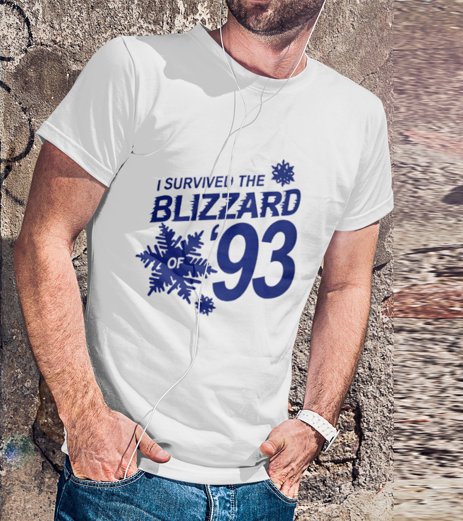 I Survived The Blizzard '93 Snowflake T-Shirt