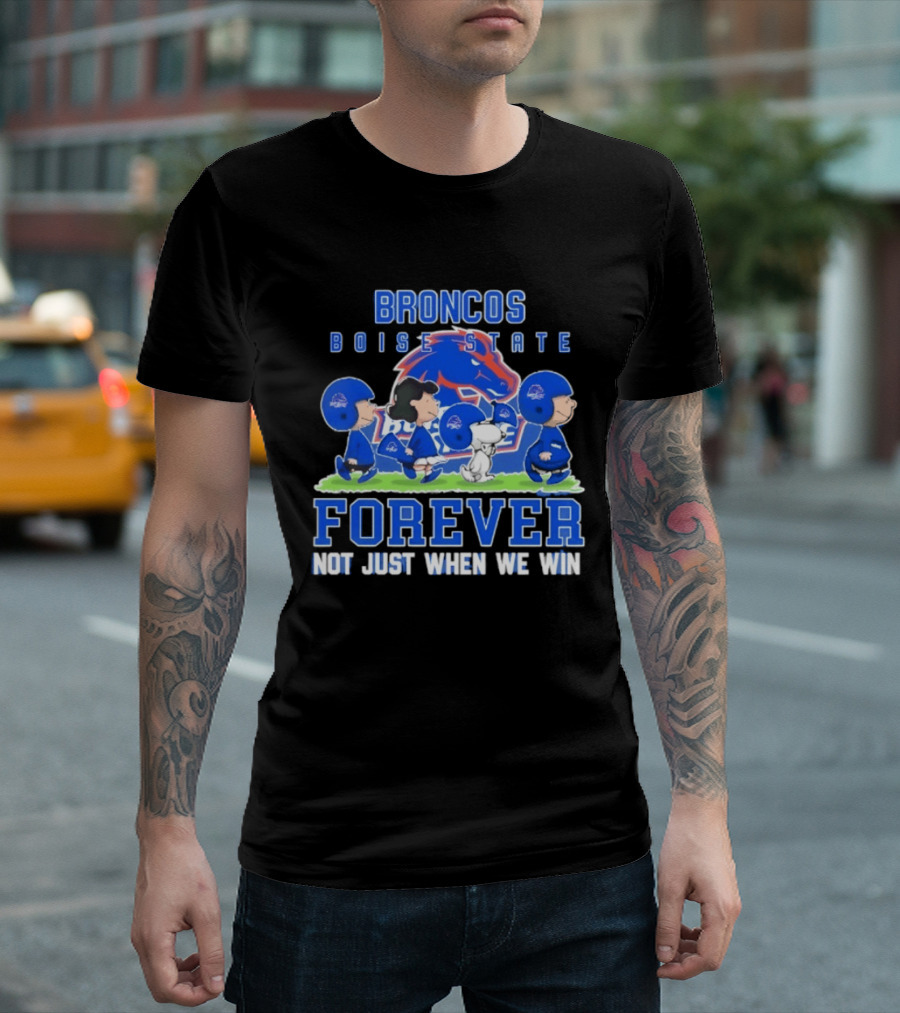 Boise State Broncos Peanuts Characters Loyalty Forever Winning T-Shirt