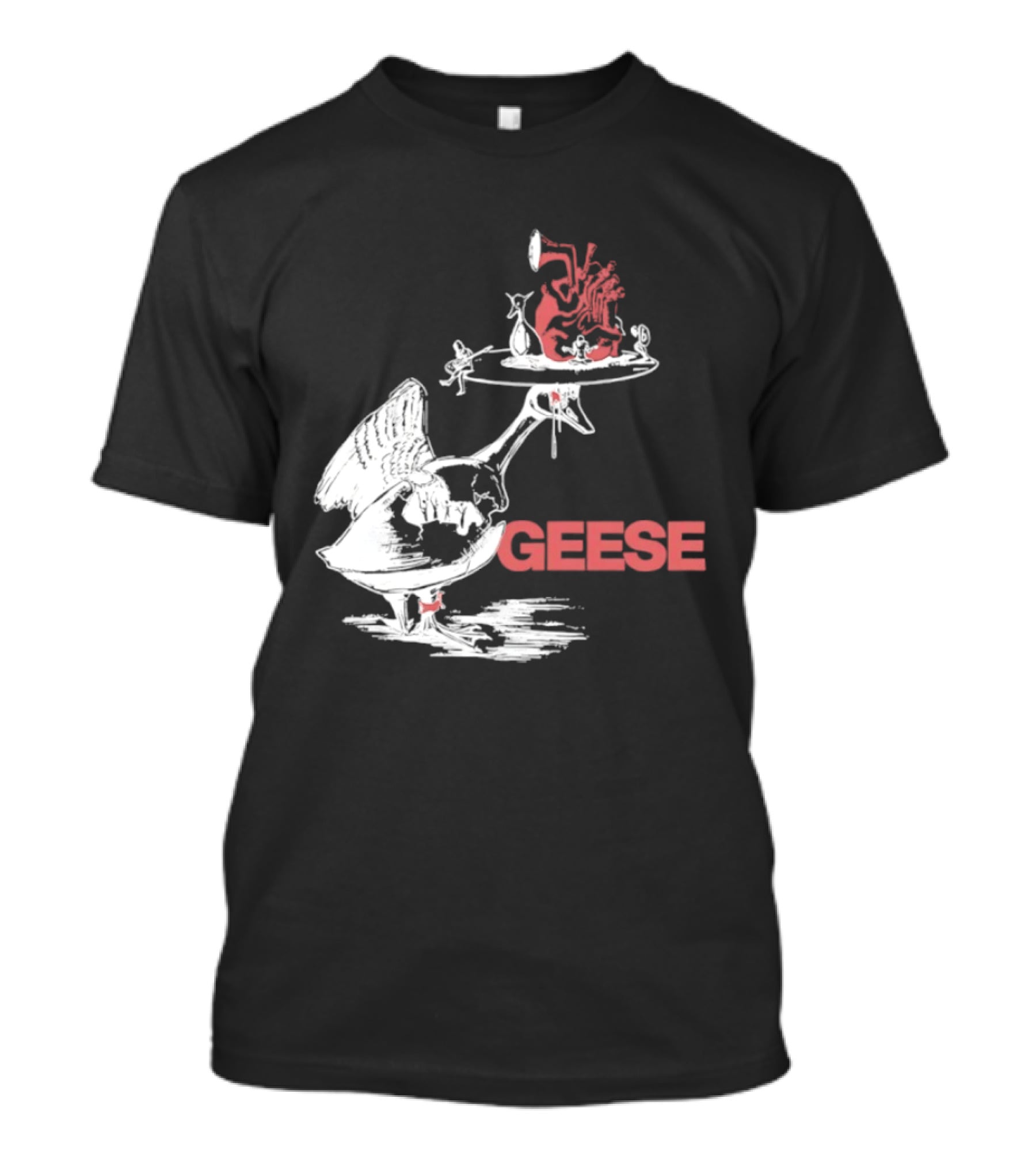 Geese Hieronymus Bosch Style Heart T-Shirt