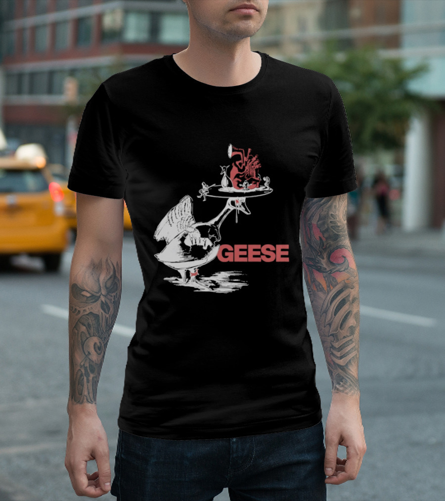 Geese Hieronymus Bosch Style Heart T-Shirt