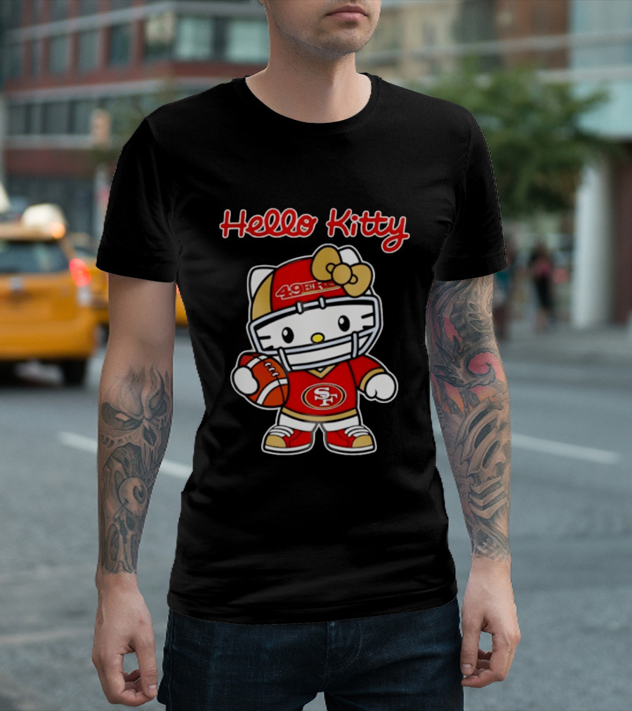 Hello Kitty San Francisco 49ers Football Fan Collaboration T-Shirt