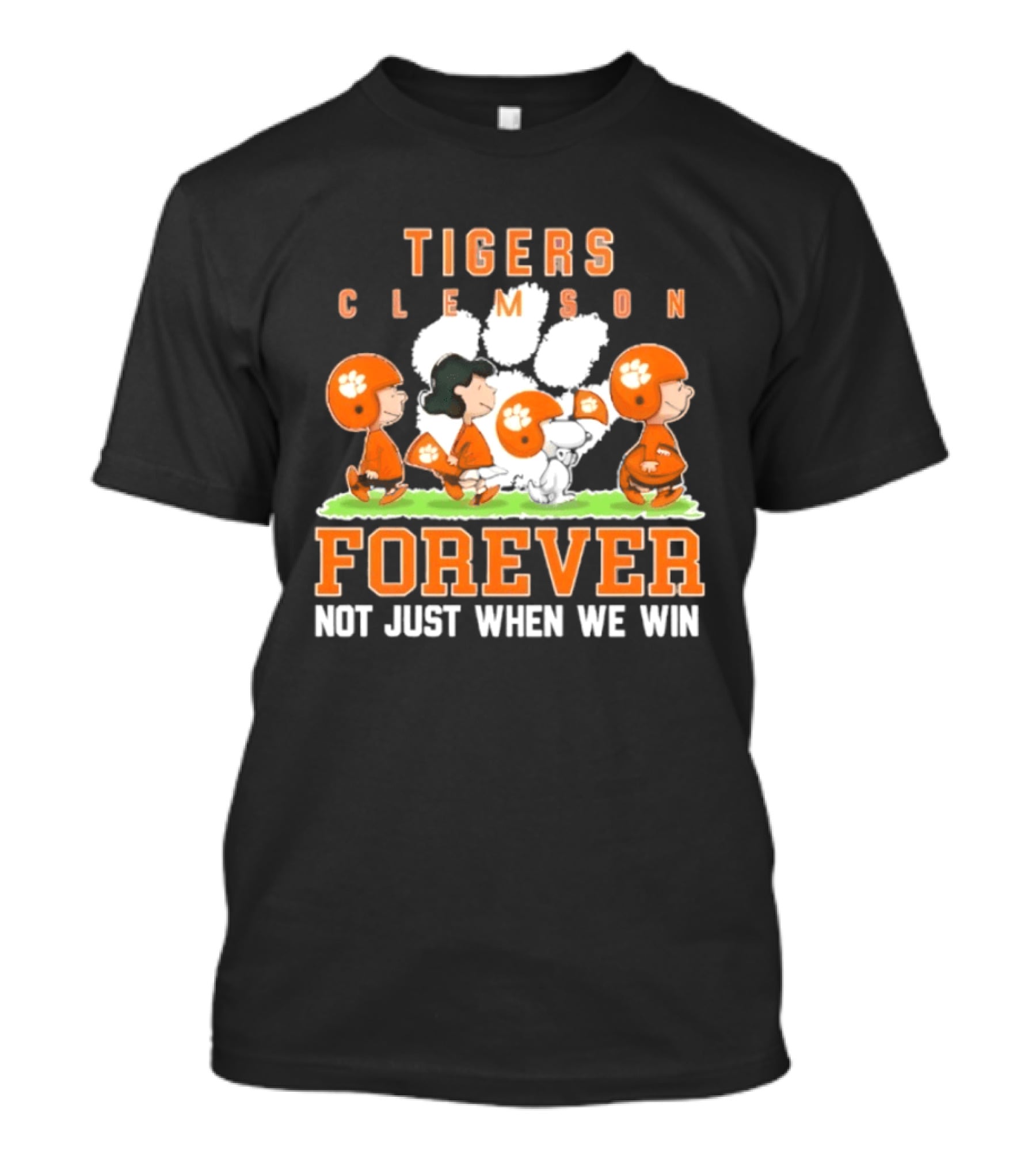 Clemson Tigers Peanuts Characters Forever Not Just When We Win T-Shirt