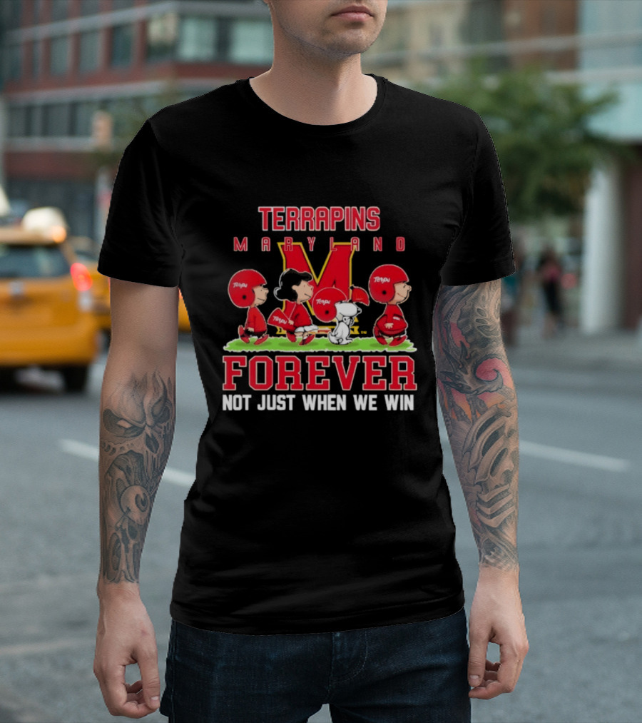 Maryland Terrapins Peanuts Forever Not Just When We Win T-Shirt