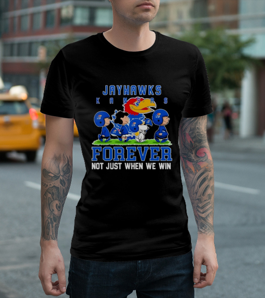 Kansas Jayhawks Peanuts Forever Loyalty Not Just When We Win T-Shirt