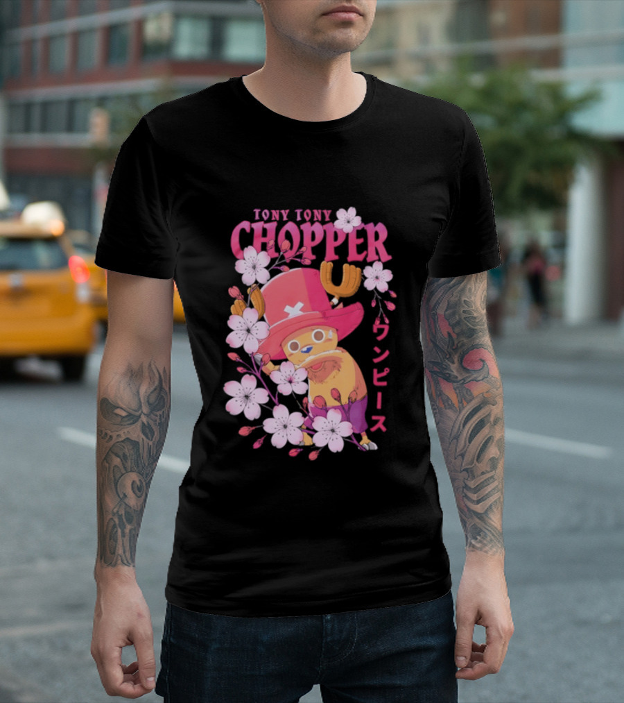 One Piece Tony Tony Chopper Sakura Blossom T-Shirt